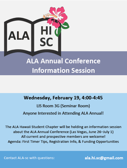 ALA-sc ALA Annual Conference Info Session 2014 Flyer
